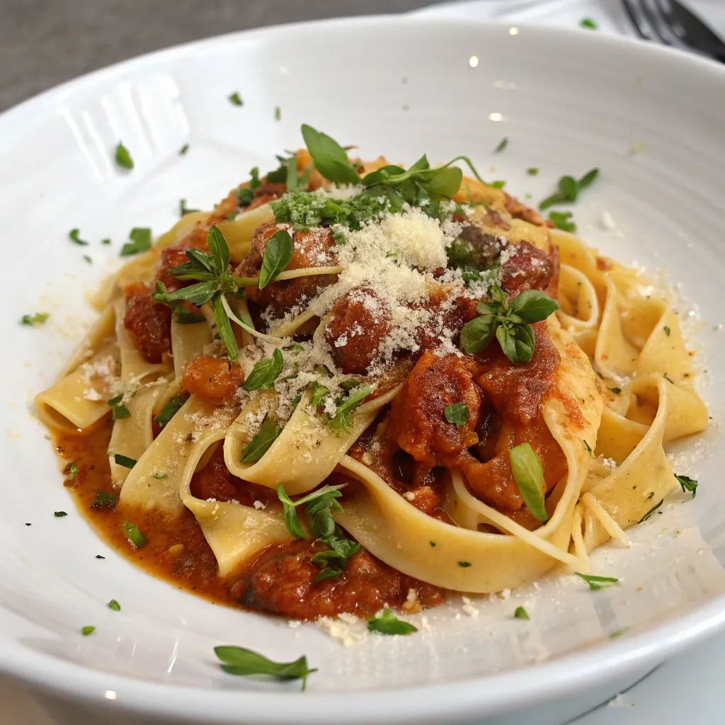 Cooked pasta dish